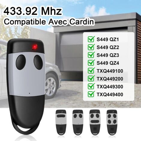 Exen CARDIN Serie S449 QZ/2 afstandsbediening 433 MHz 2 kanalen nieuw ontwerp 2023 (cod. TXC449200 vervangt TXQ449200 en TRQ449200