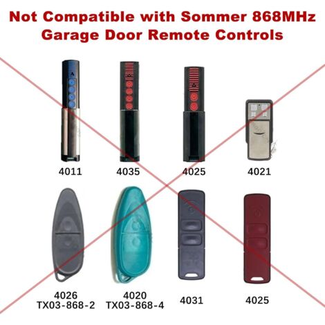 Spare parts for the Sommer remote control, 434.42 MHz 4-channel gate ...