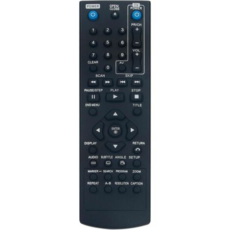 COV33662806 Replacement remote control for LG DVD players DP522H, DP527H, DP132HE, DK785, DV341S, DVX162, DVX172, DVX582H, DVX286, DN898, DV392HN, DVX692H, DVX642H, DVX9700, DVX9900, DP542H, DP520H, D