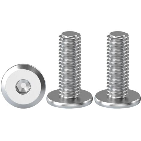 20 pieces of flat head screws with internal hexagon socket M6 x 20 mm stainless steel A2 V2A hexagon flat head screws flange socket screws socket head cap screws (1/5)