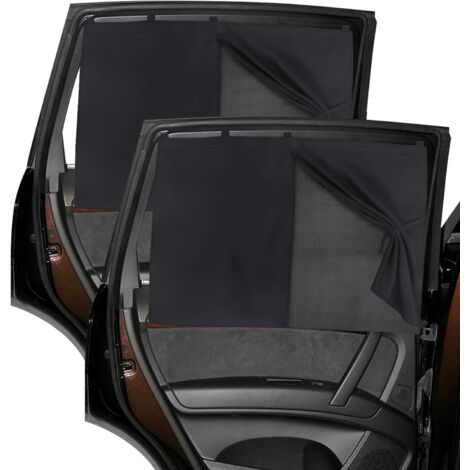 Set of 2 universal, double-layered car sunshades for babies and children, magnetic car sunshade curtain, suitable for most cars, SUVs, minivans and (1/5)