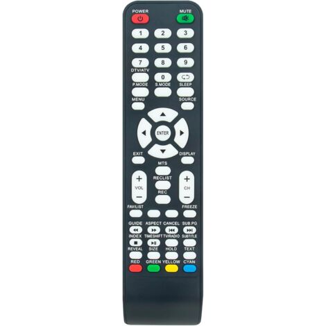 Replacement remote control for KUNFT QILIVE AQPROX APPTV24FHD APPTV50FHD APPTV32 APPTV40FHD 134883/Q22967B Q.24-984B 134886/Q24-984B Q24H202W 134893/Q24.984W 24-985B K3642X22F