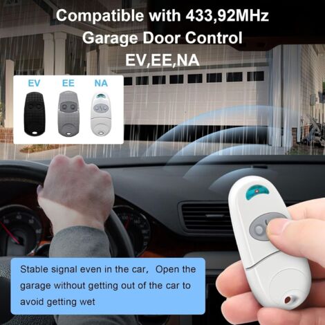 3-piece garage door remote control set, 433.92 MHz garage door remote ...