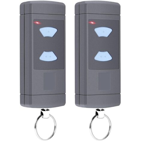 2-pack of hand-held transmitters for garage doors HSE2-868, HSM4-868, HS4-868, compatible with Blue Buttons 868.3 MHz garage door remote control, 2 channels
