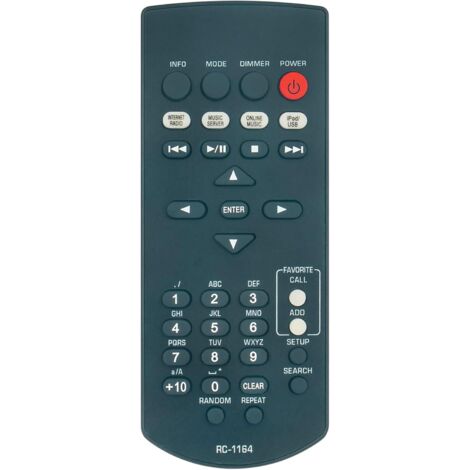 RC-1164 Replacement remote control for Denon music server players DNP-F109, D-F109C, D-F109N, DCD-F109