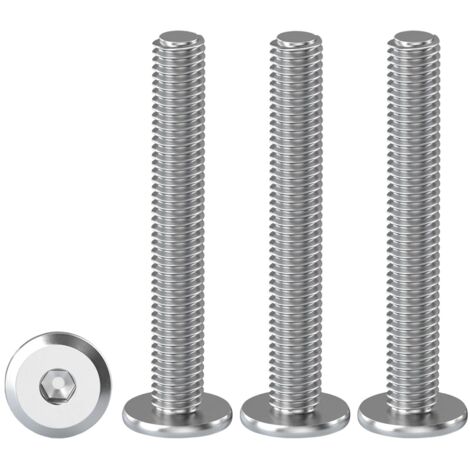 Pack of 20 M4 pan head screws – stainless steel – with internal hexagon – M4 x 40 mm threaded screws – For DIY, construction, mechanical engineering and automotive applications