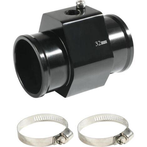 Connection hose for water temperature gauge in car – 3.5 to 4.57 cm temperature sensor – display adapter with 2 hose clamps (1/5)