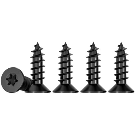 Torx wood screws – M3 x 12 mm – Black – Stainless steel A2 – Countersunk head – Torx TX10 – 50 pieces (1/5)