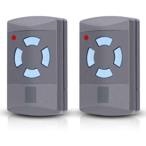 2-pack of hand-held transmitters for garage doors HSE2-868, HSM4-868, HS4-868, compatible with Blue Buttons 868.3 MHz garage door remote control, 4 channels