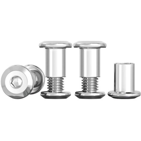 Set of 10 M5 connecting screws, M5x10mm furniture screws made of stainless steel A2 V2A, furniture connectors, cabinet connectors (10 furniture screws, 10 socket nuts)