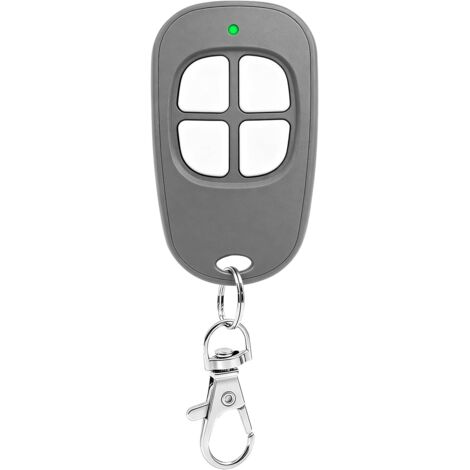 AAM0049 4-channel garage door remote control, 433.92 MHz, compatible with SCS gate and garage door motors (Grey)
