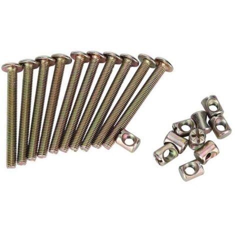 M6 hex nut for furniture bolts for bunk beds, chairs, children's beds (60 mm) A (1/4)