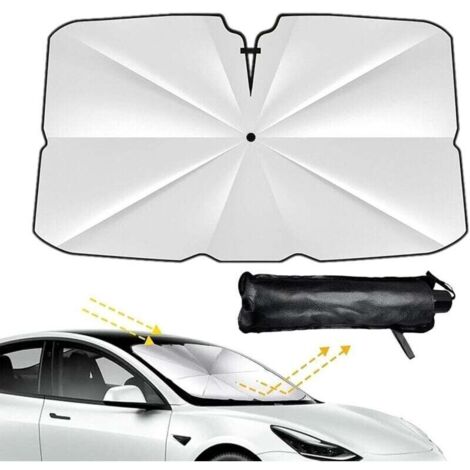 Foldable sunshade for the windshield, UV protection and heat insulation, easy to store for most cars and SUVs. (1/5)