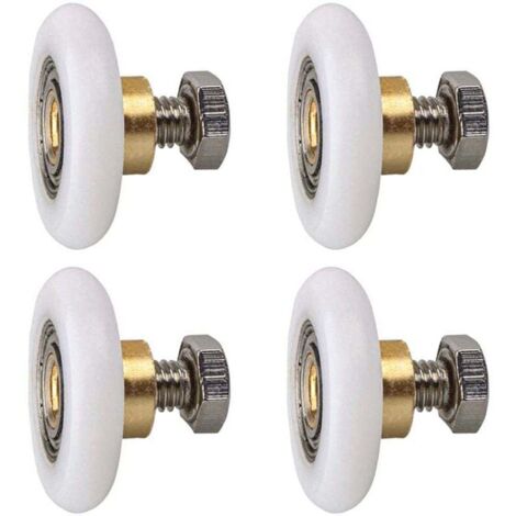 Shower cubicle roller, shower door roller, sliding door roller, replacement roller for shower cubicles, 4 pieces (20 mm) (1/4)