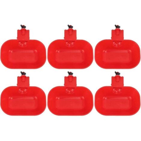 Automatic poultry drinkers (6 pieces), made of thick, large-volume ABS plastic, for chickens, dogs and ducks, G1/8 external thread (1/5)