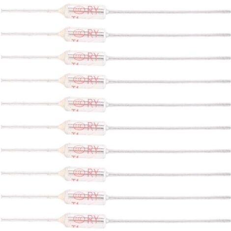 10-pack of thermal fuses, 250 V, 10 A, 216 °C – overheat protection – suitable for household and industrial use (1/4)