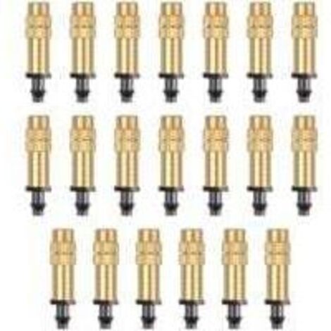SHINING HOUSE - 20 Adjustable Brass Drip Irrigation Nozzles, Misting Nozzles for Greenhouses, Gardens and Lawns (1/5)