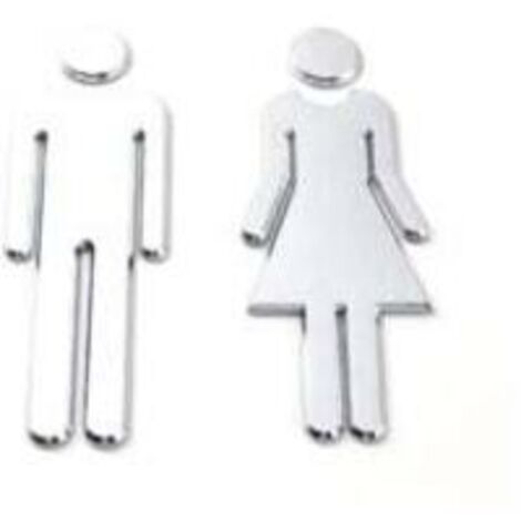 SHINING HOUSE 2-piece bathroom sign set, door signs for men and women, WC signs for men and women, suitable for hotel, school, business and restaurant restrooms. (Ar) (1/5)