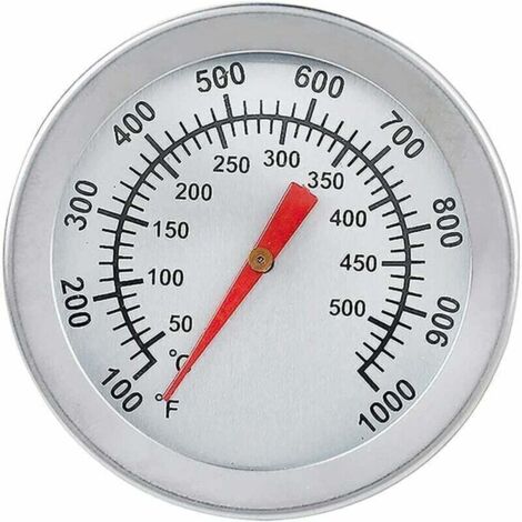 Stainless steel oven thermometer, max. 500 °C/1000 °F, for ovens and pizza ovens (1/4)