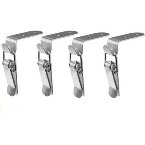4-piece tilt latch, tilt latch, stainless steel spring tilt latch for toolbox, locking lever, drawer (1/4)