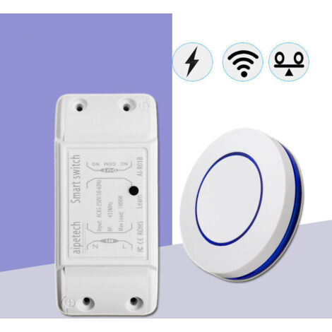 433 AC 220V Wireless Smart Remote Control Switch (1/4)