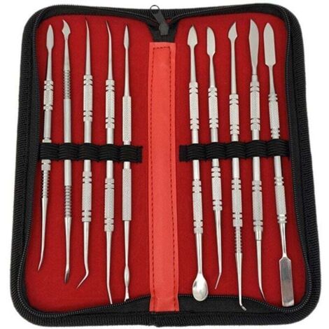 10-piece stainless steel wax modeling tool set – for wax and clay modeling (1/5)