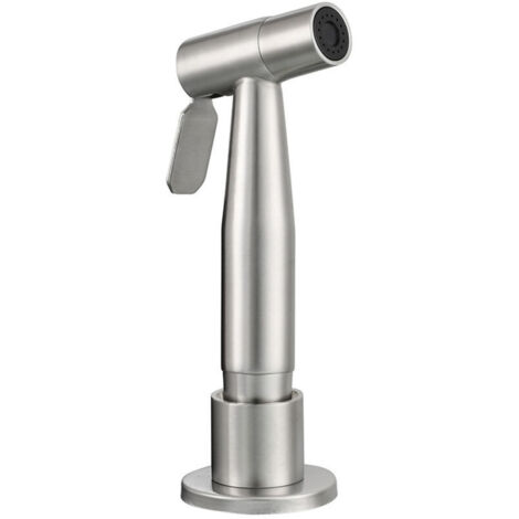 Kitchen faucet with pull-out spray head, stainless steel kitchen faucet with pull-out spray head, brushed nickel finish (1/5)