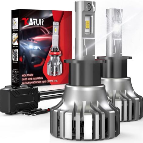 H3 LED bulb, 110 W, 20000 lm, 6000 K–6500 K xenon white, IP65 waterproof headlights for cars and motorcycles, Canbus error-free LED H3 headlight conversion kit (2 pieces) (1/5)