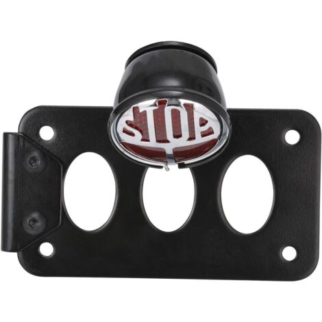 Black motorcycle taillight lens, brake light, driving light, license plate light with bracket, suitable for Honda, Yamaha, Suzuki, Harley, Bobber, Chopper, axle (1/5)
