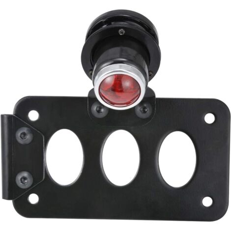 Black motorcycle taillight, side-mounted license plate light with bracket, multifunctional taillight, compatible with Harley, Honda, Kawasaki, BMW, Yamaha, Suzuki (1/5)