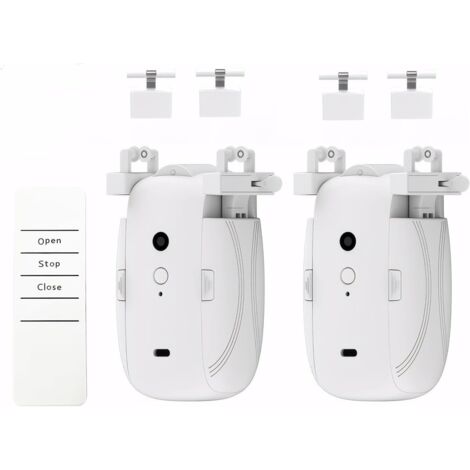 Automatic electric curtain opener for underground-mounted tracks. Easy installation with remote control.
