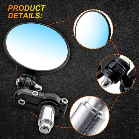 Ninja 400 Mirrors CNC Aluminum Foldable Bar End Mirrors For Suzuki DRZ-400 &amp; Other 7/8" Handlebar Motorcycles Dr650 Mirrors