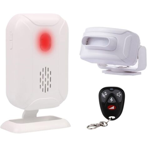 Motion detector driveway alarm, wireless home security system set, weatherproof doorbell for indoor and outdoor use (1 receiver, 1 sensor and 1 remote control) (1/5)