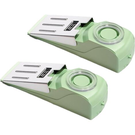 Set of 2 doorstops with burglar alarm and adjustable sensitivity, no tools required, ideal for women living alone and business trips (1/5)