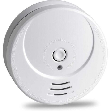 Smoke detector, photoelectric, long-life lithium battery (10 years), fire alarm GS506G