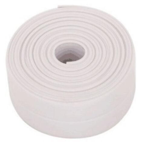 Roll (white) waterproof sealing tape, self-adhesive PVC sealing tape for bathroom, kitchen, toilet and bathtub