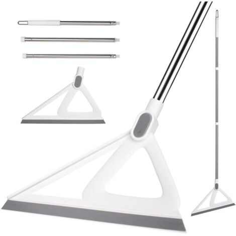 Multifunctional silicone broom, squeegee for sweeping up water and pet hair, magic rubber broom (white) (1/5)