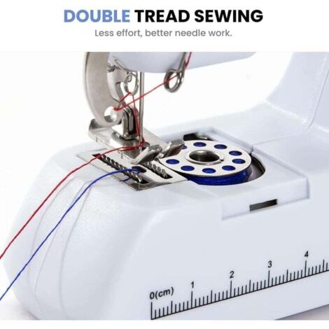 White – Portable double-thread sewing machine, mini electric sewing ...