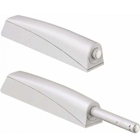 2-piece door damper with push function for cabinet doors, 2 magnetic push-to-close latches, magnetic cabinet closer for cabinet push-to-close systems (1/4)