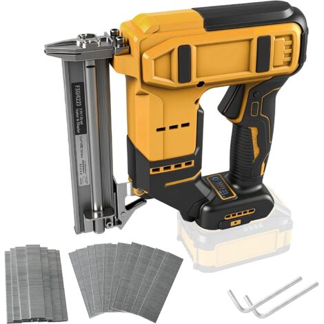18GA cordless stapler, compatible with the Dewalt 20V MAX battery, slim, brushless stapler with 1000 nails and 1000 staples for DIY, renovation and woodworking.