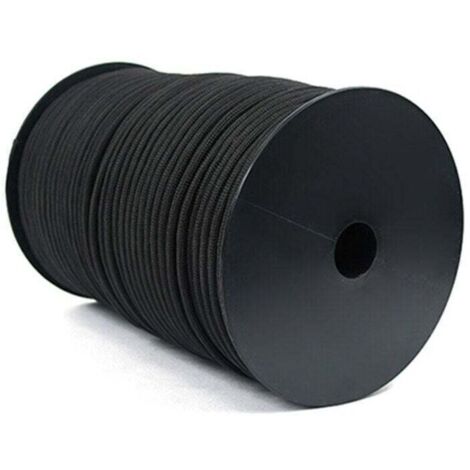 100m parachute cord, type 550, paracord safety rope, 9-strand rescue rope, pulley for tent and hiking (black) (1/4)