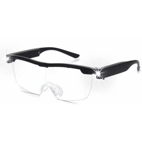160% Magnifying Glass, Battery Operated with LED Light - Powerful Magnifier - Hands-Free Glasses for Precision Work, Crafts, Jewelry Making, Reading, and Relaxation (1/4)