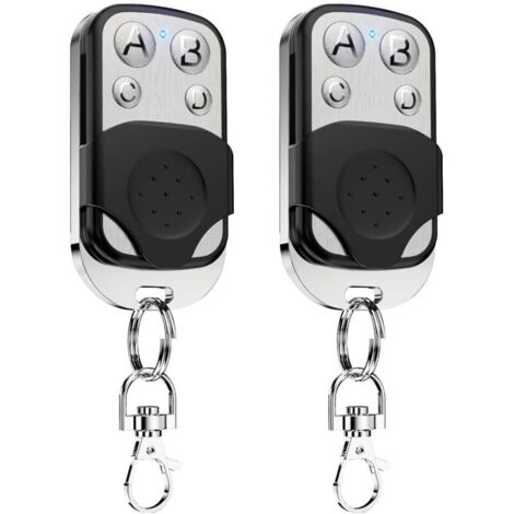 Universal remote control for gates (433.92 MHz, fixed code, audible signal), 4-button wireless garage door remote control, copy function for garage doors and cars