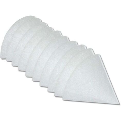 10 conical filters for ventilation systems, compatible for example with Helios, Maico, Pluggit, Zehnder – G4 exhaust air filter, DN 125, white