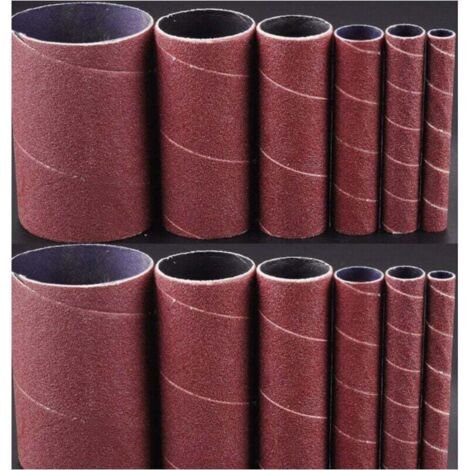 12 abrasive sleeves Ø 12/20/25/38/55/80 mm – grit 80+120 – OSM100/600 oscillating sander – accessories – consumables