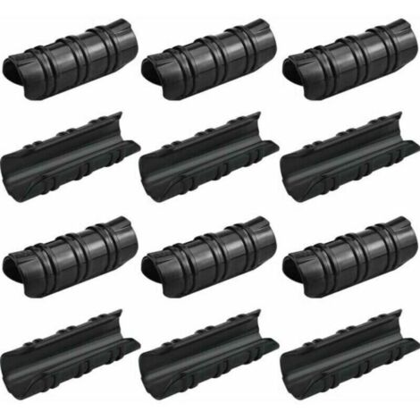 100 greenhouse clips, 25 mm, heat-resistant, durable and easy to use, for securing tarpaulins, banners, pipes and garden protection films – Black (1/5)
