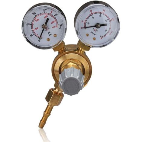 ALOVZE MINI pressure regulator, pressure reducer, argon CO2/nitrogen gas pressure regulator for MIG/MAG/TIG welding 315 bar - Gold