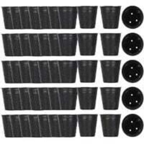 500 plastic seedling pots (8 cm x 8 cm)