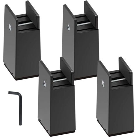 Height Adjustable Furniture Feet, 1-5 cm Adjustable Bed Legs, Furniture Riser Feet, Non-Slip Adjustable Riser Blocks, Lifting Tool for Bed Cabinets, Sofas, Chairs, and Tables (1/5)