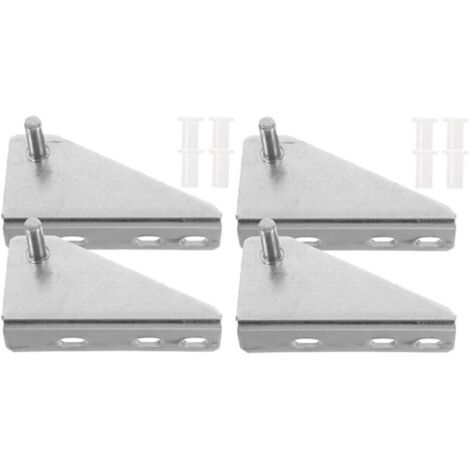 4-Piece Stainless Steel Refrigerator Door Hinge with Rubber Cap, Replacement Accessory for Freezer, Easy and Quiet Installation (1/5)